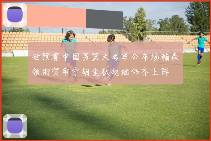 世预赛中国男篮大名单公布杨瀚森领衔贺希宁胡金秋赵继伟齐上阵